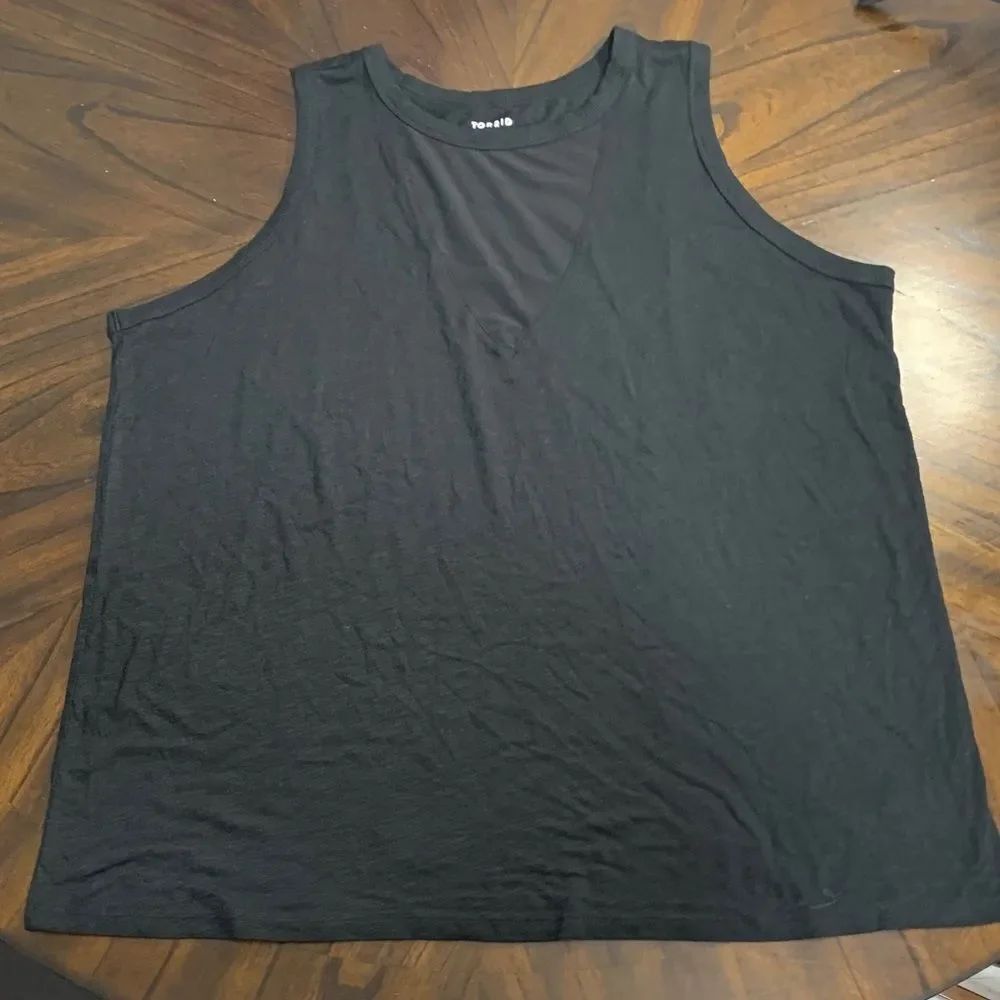 Torrid Black Sleeveless Tank Top Mesh V-Neck Size 3 Plus